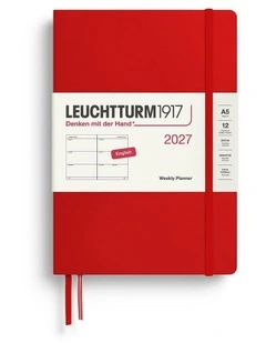 Weekly Planner Medium (A5) 2027, Cherry