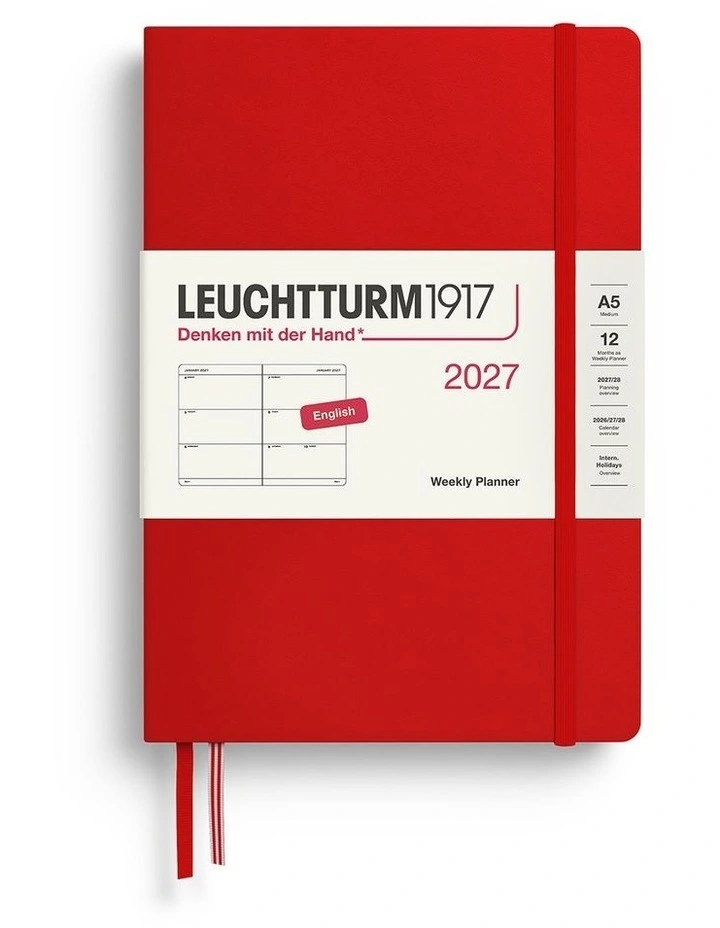 Weekly Planner Medium (A5) 2027, Cherry image 1