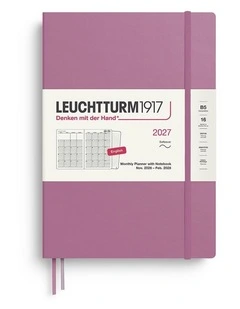 Monthly Planner & Notebook Composition (B5) 2027, 16 Months, Softcover, Dusty Rose