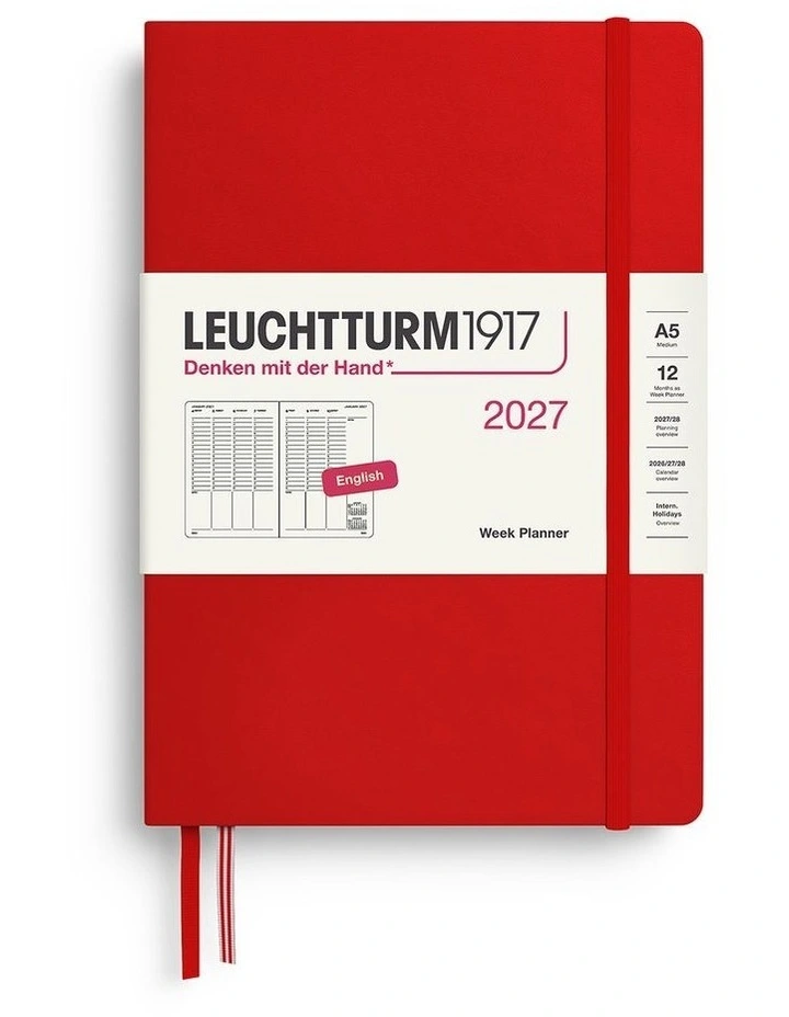 Week Planner Medium (A5) 2027, Cherry image 1