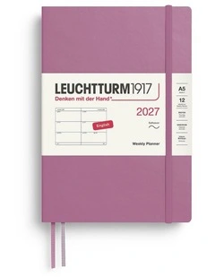 Weekly Planner Medium (A5) 2027, Softcover, Dusty Rose