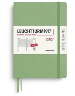 Week Planner Medium (A5) 2027, Sage