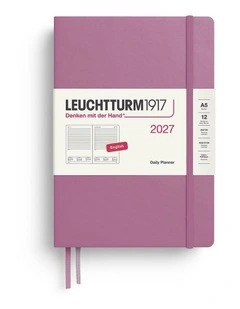 Daily Planner Medium (A5) 2027, Ruled, Dusty Rose