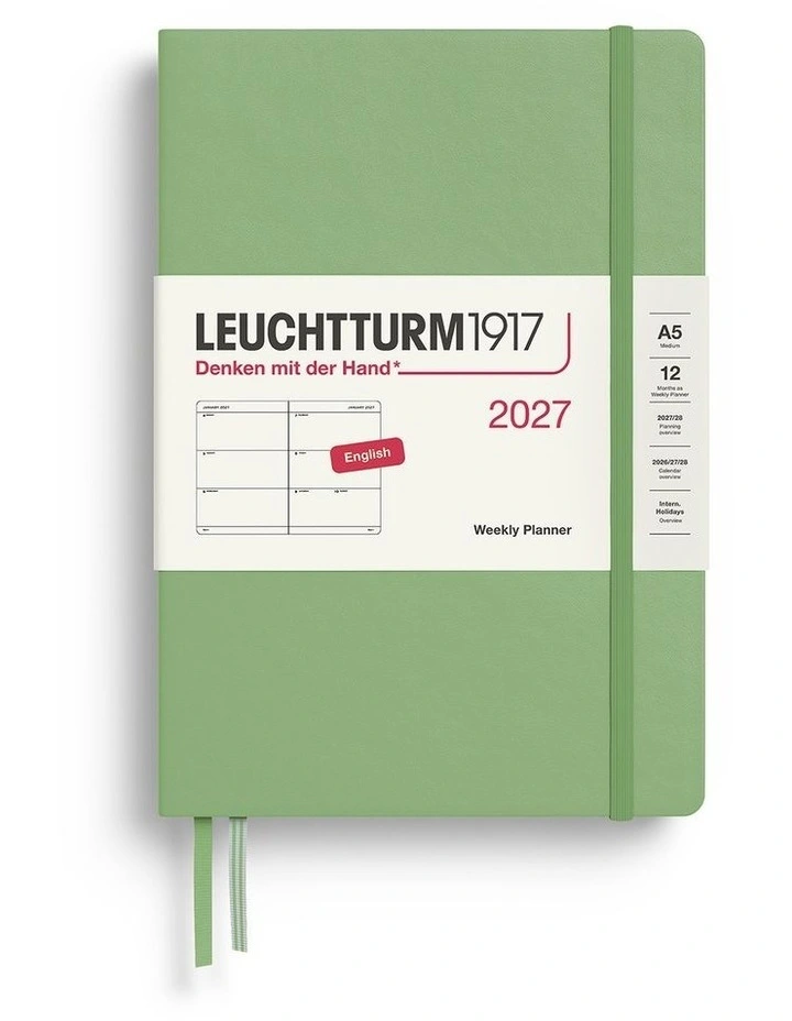 Weekly Planner Medium (A5) 2027, Sage image 1