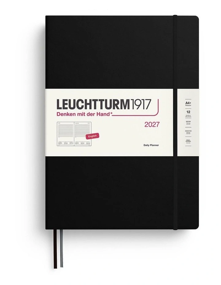 Daily Planner Master (A4 ) 2027, Ruled, Black image 1
