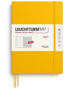 Weekly Planner & Notebook Composition (B5) 2027, Ruled, Sunflower