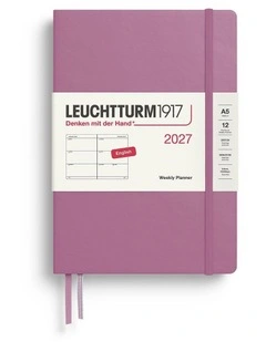 Weekly Planner Medium (A5) 2027, Dusty Rose