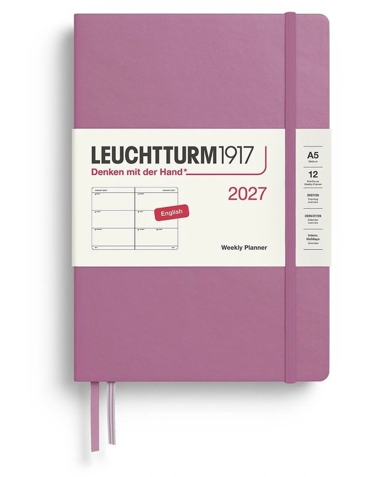 Weekly Planner Medium (A5) 2027, Dusty Rose image 1