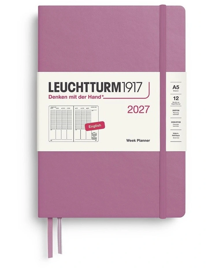 Week Planner Medium (A5) 2027, Dusty Rose image 1