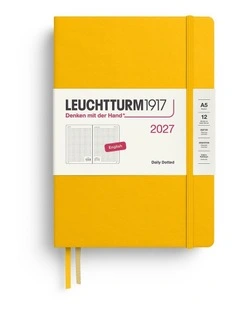 Daily Planner Dotted Medium (A5) 2027, Dotted, Sunflower