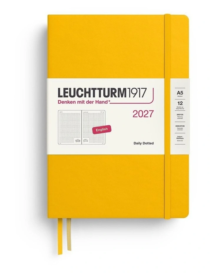 Daily Planner Dotted Medium (A5) 2027, Dotted, Sunflower image 1