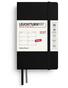 Weekly Planner Pocket (A6) 2027, Black