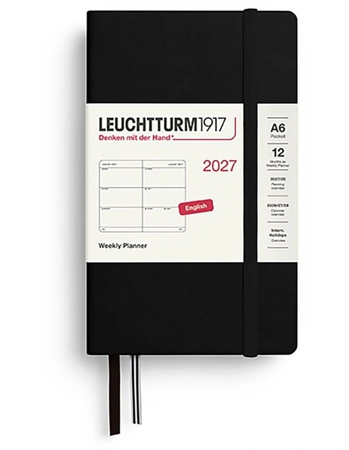 Weekly Planner Pocket (A6) 2027, Black image 1