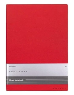 Hugo Boss Notebook B5 Essential Storyline Red Lined