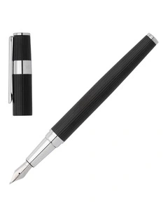 Hugo Boss Gear Pinstripe Black Fountain Pen