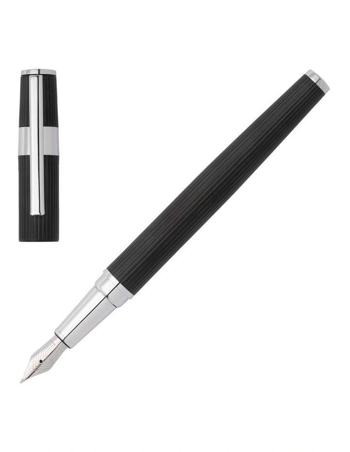 Hugo Boss Gear Pinstripe Black Fountain Pen image 2