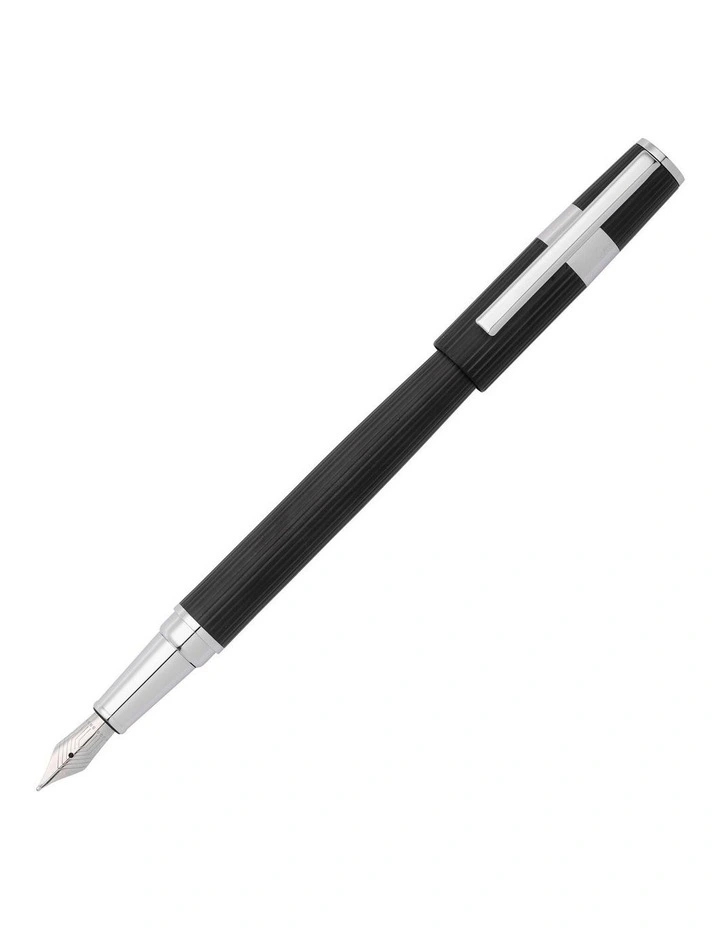 Hugo Boss Gear Pinstripe Black Fountain Pen image 4