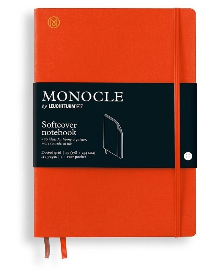 Monocle Composition (B5), Softcover, 128 numbered pages, dotted Mandarin, image 1