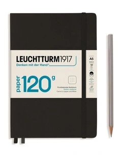 120g Edition Notebook (A5), 203 pages, Dotted, Black
