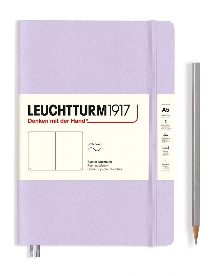 Notebook Softcover Medium (A5), 123 pages, Plain, Lilac image 1