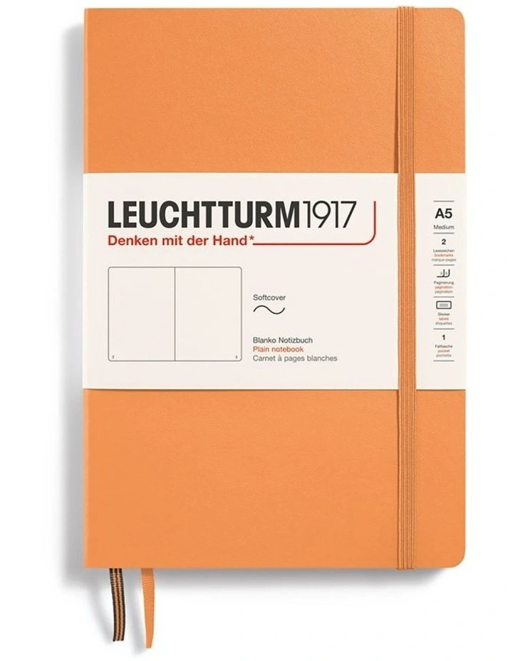 Notebook Softcover Medium (A5), 123 Pages, Plain Apricot image 1