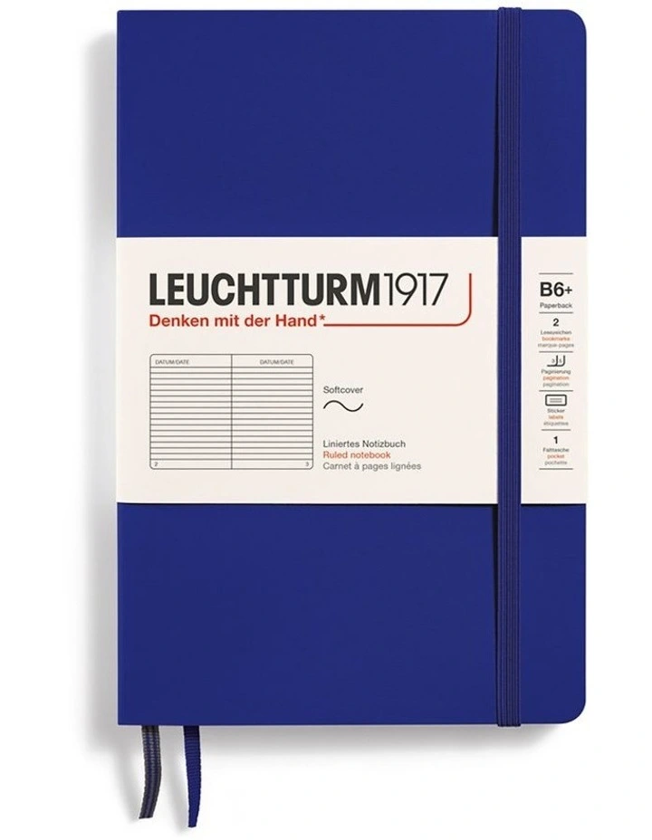 Notebook Paperback (B6 ) ruled, Softcover, 123 Numbered Pages, Ink image 2