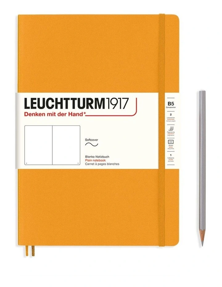 Notebook Composition (B5) Plain, Softcover, 123 Numbered pages, Rising Sun image 1