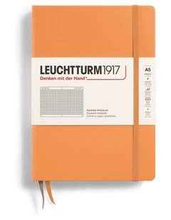 Notebook Hardcover Medium (A5), 251 Pages, Squared Apricot