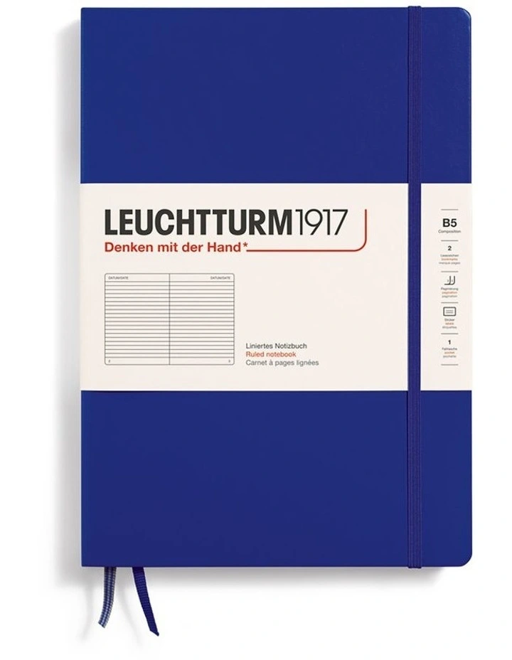 Notebook composititon (B5), Hardcover, 219 Numbered pages, Ink, ruled image 2