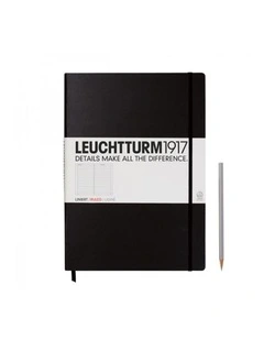 Notebook Master (A4 ) Hardcover, 235 Numbered Pages, Ruled, Black