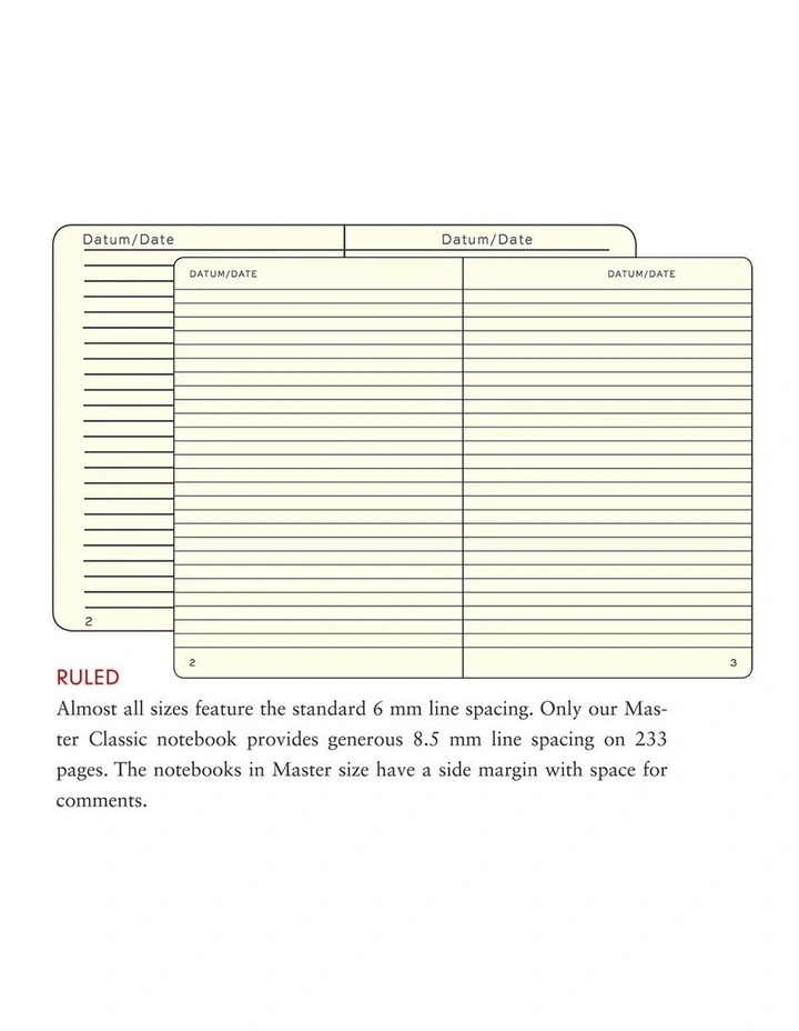 Notebook Master (A4 ) Hardcover, 235 Numbered Pages, Ruled, Black image 2