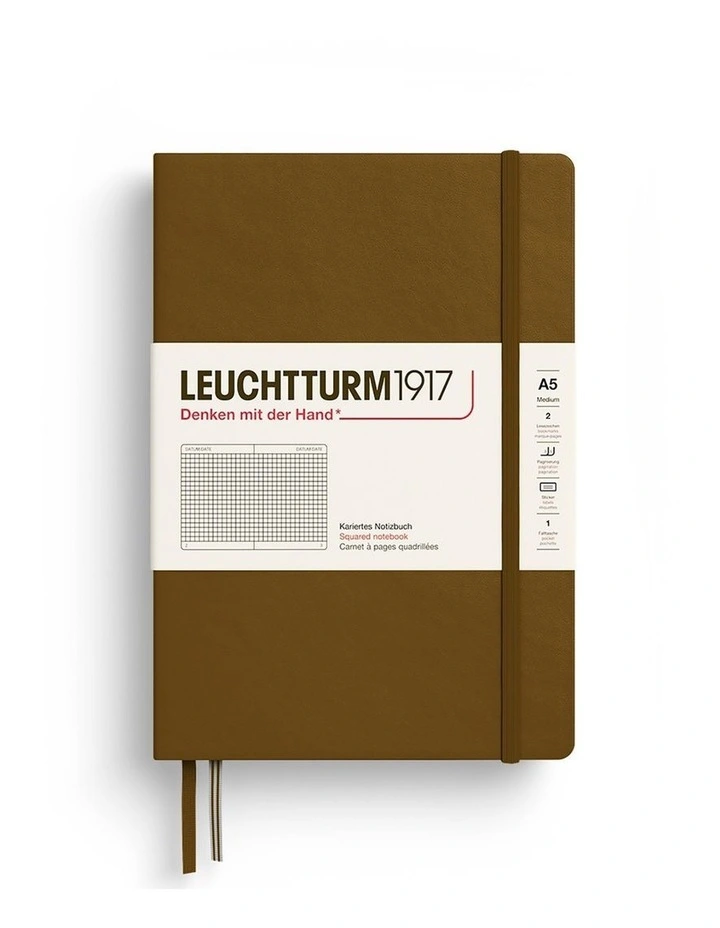 Notebook HC Medium (A5), 251 p, Squared, Spice Brown image 1