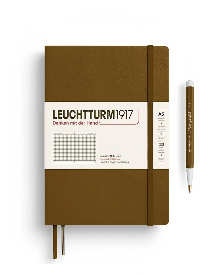 Notebook HC Medium (A5), 251 p, Squared, Spice Brown image 2
