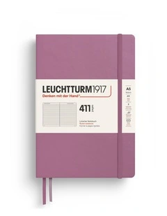 Notebook Medium (A5) Hardcover, 411 Numbered pages, Ruled, Dusty Rose
