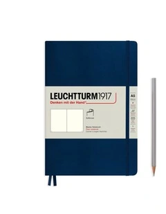 Notebook Medium (A5), Softcover, 123 numbered pages, Navy, Plain
