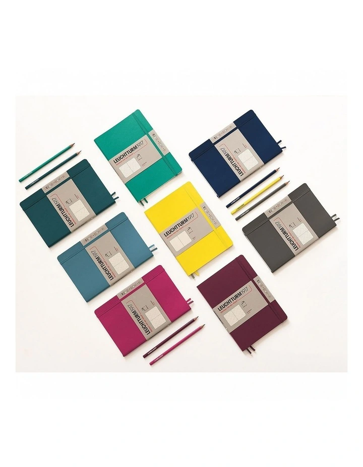 Notebook Medium (A5), Softcover, 123 numbered pages, Navy, Plain image 2