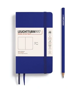 Notebook Softcover Pocket (A6), Plain, 123 pages, Ink