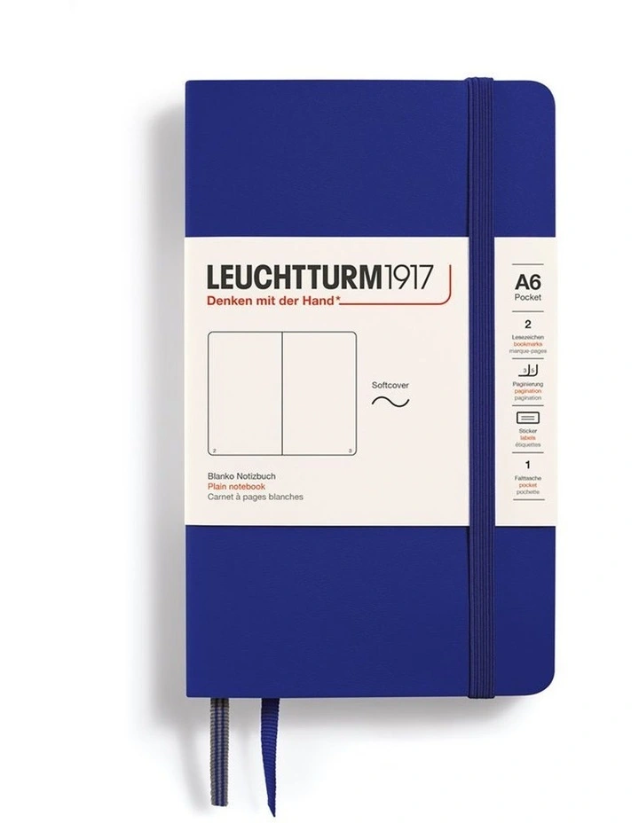 Notebook Softcover Pocket (A6), Plain, 123 pages, Ink image 2