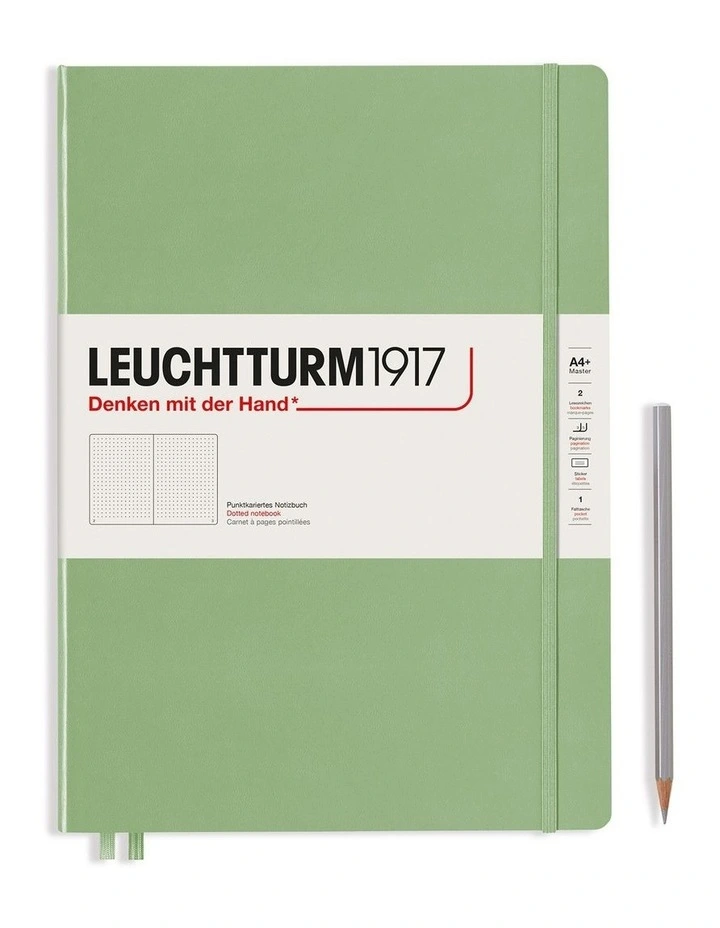 Notebook Hardcover Master Slim (A4 ), 123 pages, Dotted, Sage image 1
