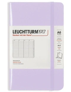 Address book, Pocket (A6), Hardcover, Lilac