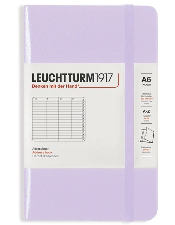 Address book, Pocket (A6), Hardcover, Lilac image 1