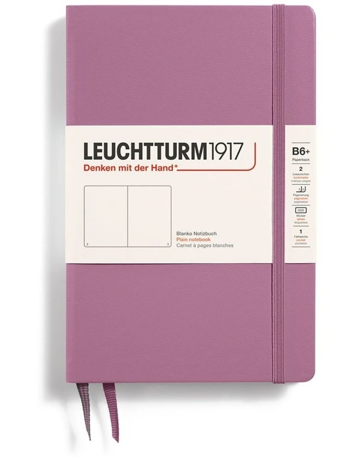 Notebook HC Paperback (B6 ), Hardcover, 219 pages, Plain, Dusty Rose image 2