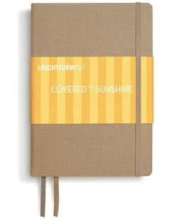 Notebook Hardcover Medium (A5),251 numbered pages, Covered for Sunshine, Dotted, Dune