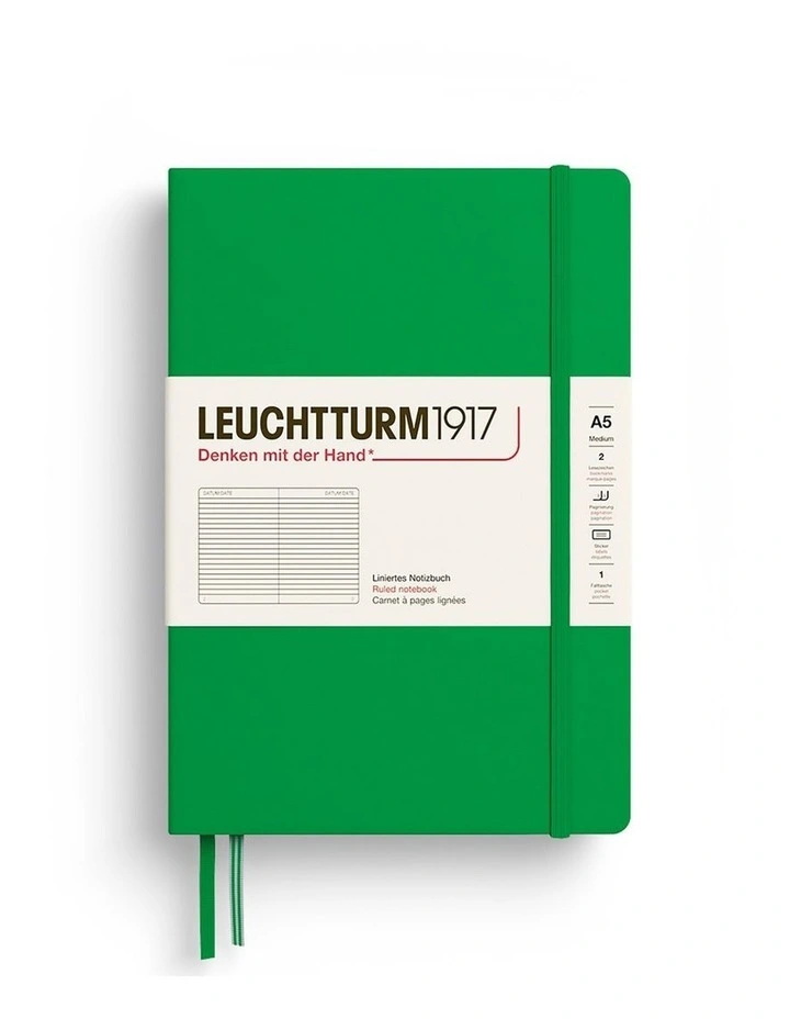 Notebook HC Medium (A5), 251 p, Ruled, Spring Leaf image 1