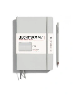 Notebook Softcover Medium (A5), 123 pages, Ruled, Light Grey