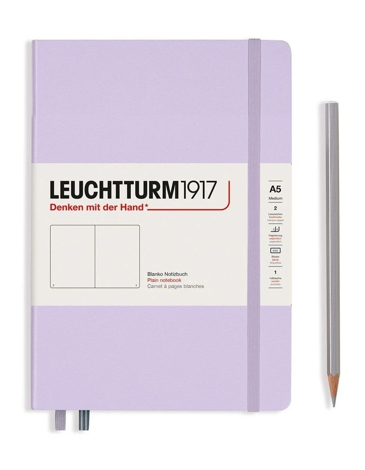 Notebook Hardcover Medium (A5), 251 pages, Plain, Lilac image 1