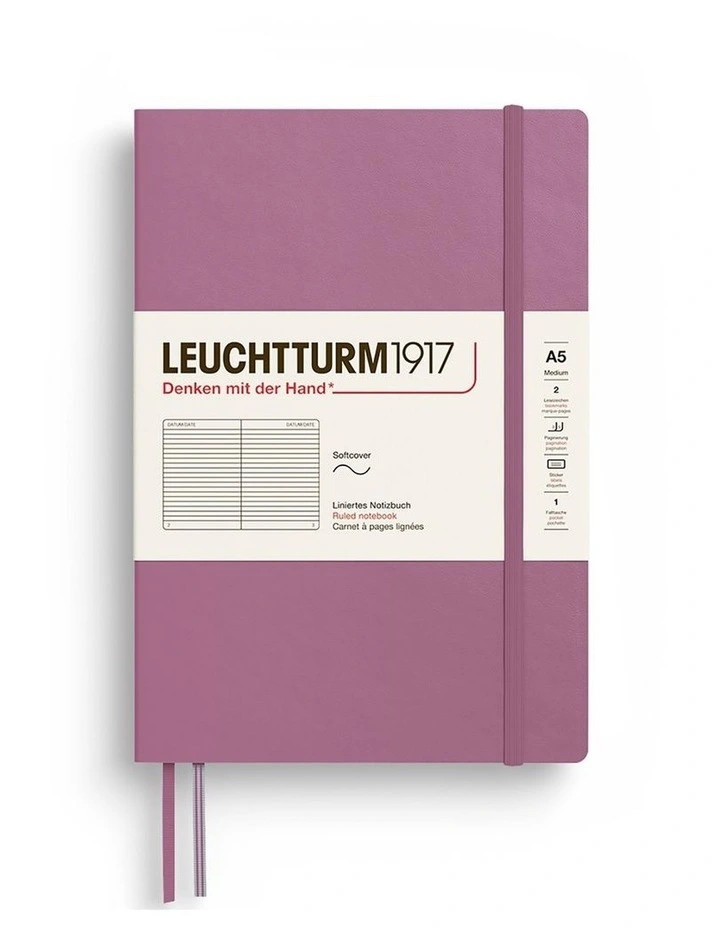 Notebook SC Medium (A5), 123 p, Ruled, Dusty Rose image 1
