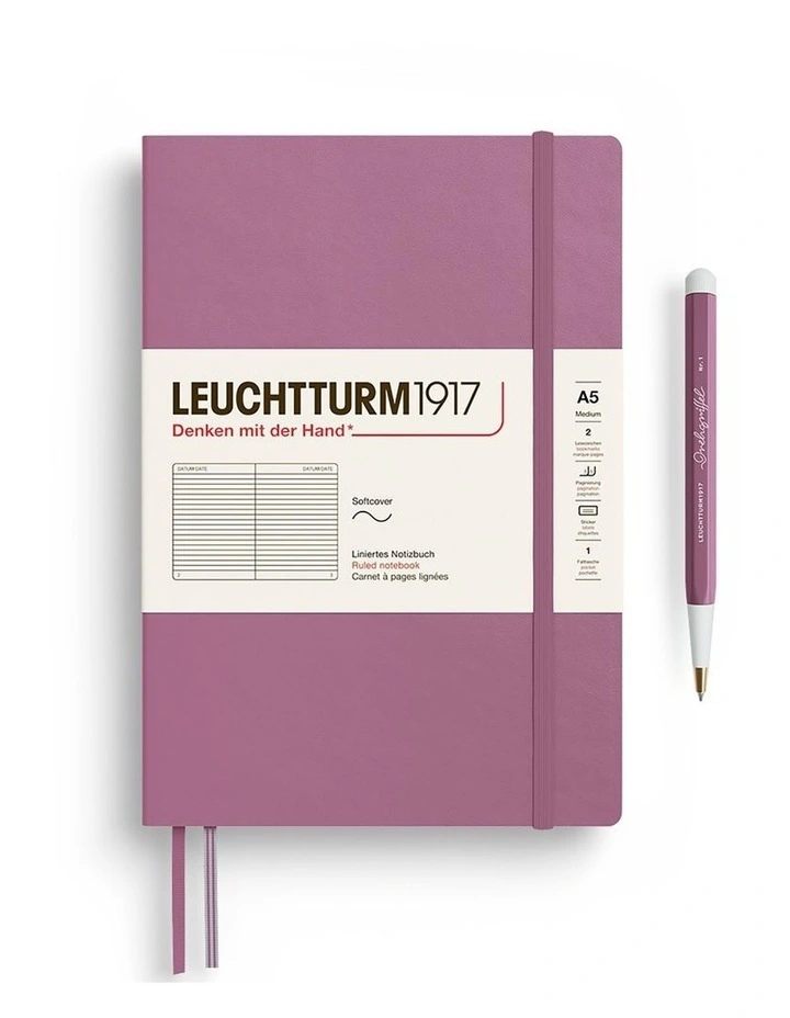 Notebook SC Medium (A5), 123 p, Ruled, Dusty Rose image 2