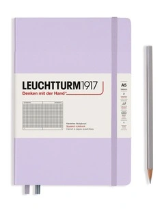 Notebook Hardcover Medium (A5), 251 pages, Squared, Lilac