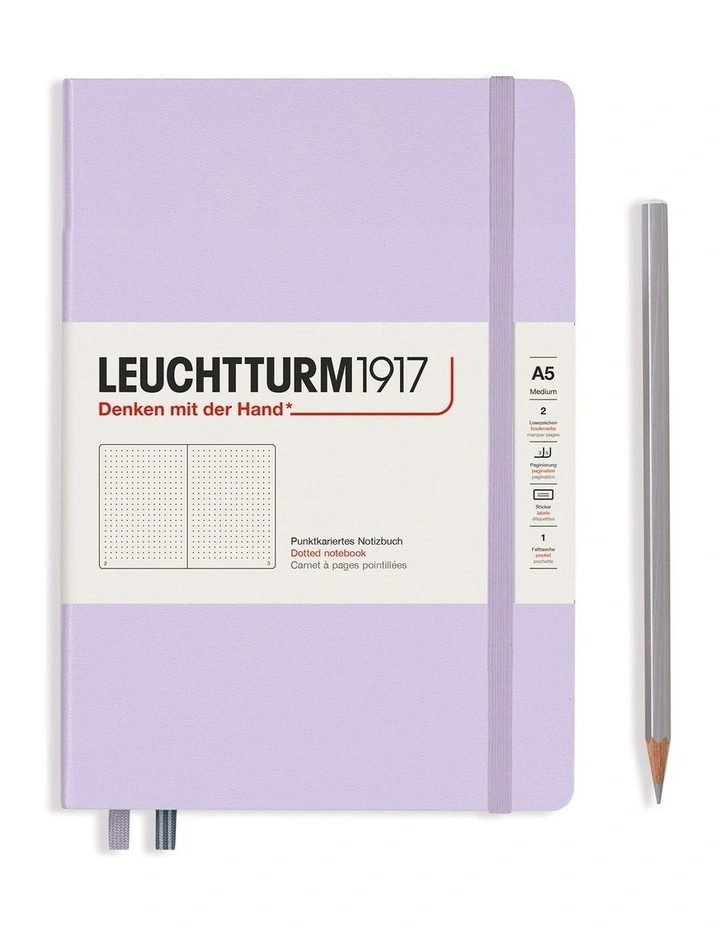 Notebook Hardcover Medium (A5), 251 pages, Dotted, Lilac image 1